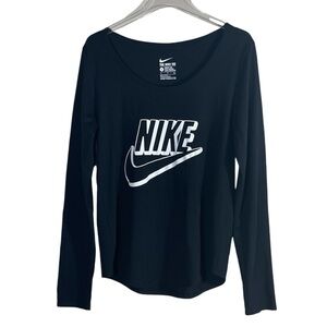 Nike Long Sleeve Logo T-Shirt Athletic Cut Size Small